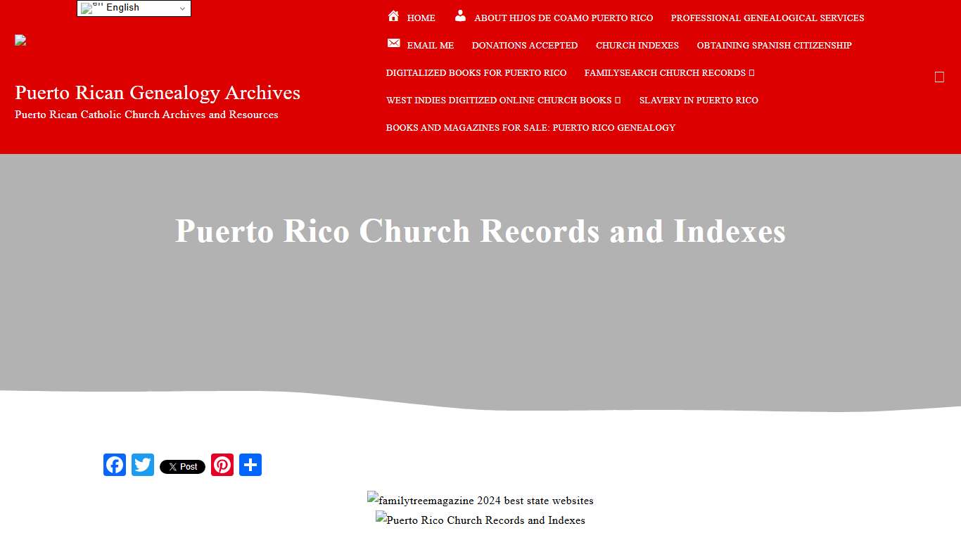 Puerto Rico Church Records and Indexes - Puerto Rican Genealogy Archives