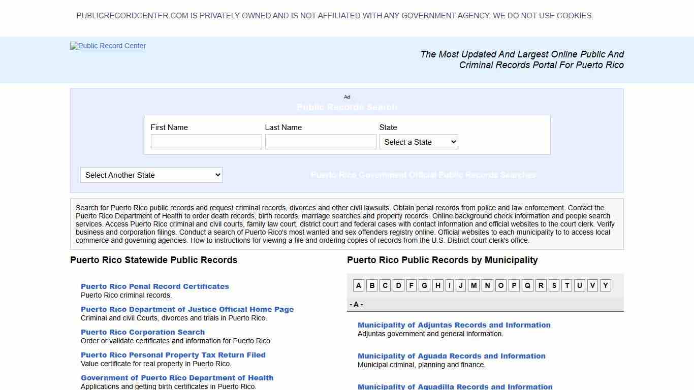 Free Puerto Rico Public Records, Criminal Records And Background Checks