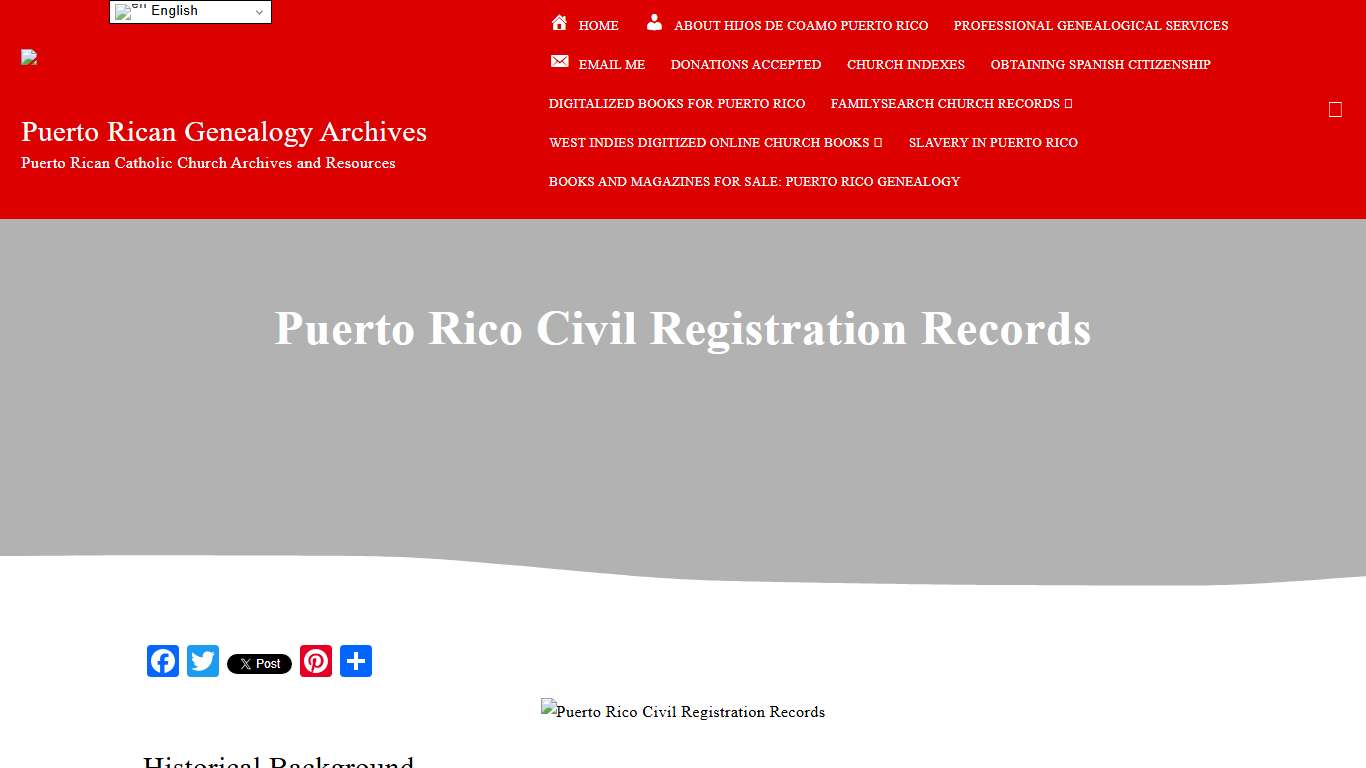 Puerto Rico Civil Registration Records - Puerto Rican Genealogy Archives
