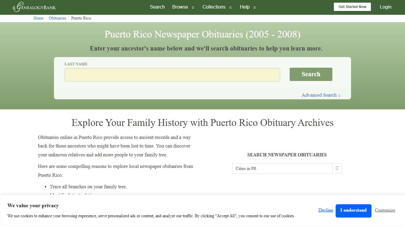 Puerto Rico Obituary Archive Search GenealogyBank